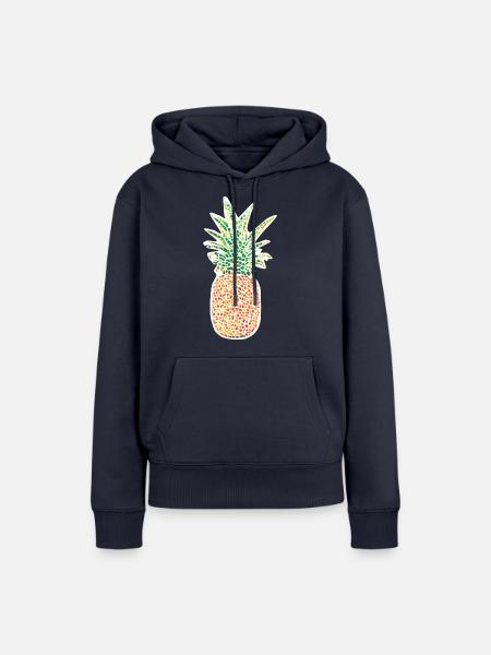 Ananas Mosaik - Frauen Premium Bio Hoodie - Navy