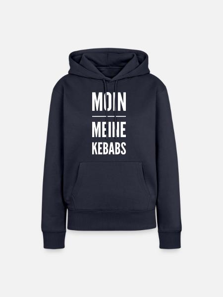 Moin meine Kebabs - Frauen Premium Bio Hoodie - Navy