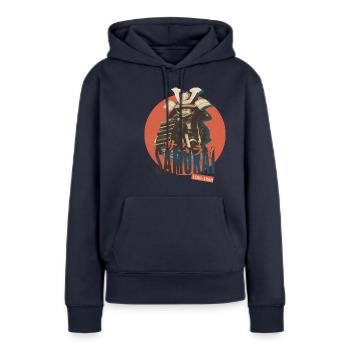 Samurai Armor Epoche 1185–1868 - Frauen Premium Bio Hoodie - Navy - Vorne - Julia (174cm)