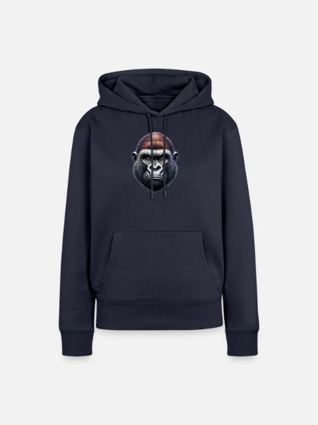 Gorilla - Frauen Premium Bio Hoodie - Navy