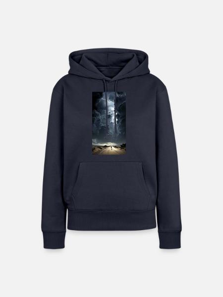 Himmel - Frauen Premium Bio Hoodie - Navy