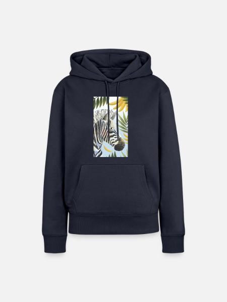 Zebra - Frauen Premium Bio Hoodie - Navy