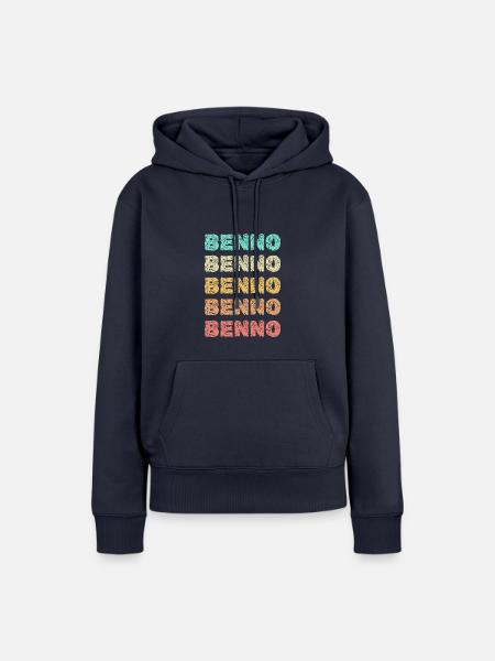 Vorname Benno - Frauen Premium Bio Hoodie - Navy
