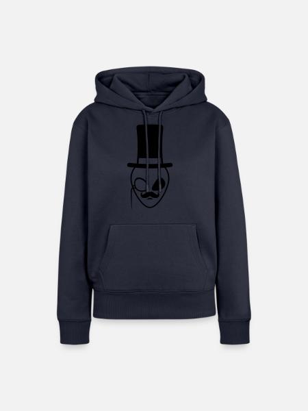 Kopf Sir Alien Gentlemen - Frauen Premium Bio Hoodie - Navy