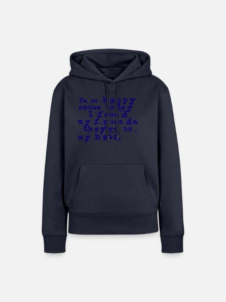 Nirvana Lyrik - Frauen Premium Bio Hoodie - Navy