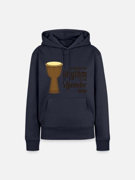 Djembe-Spieler Schlagzeuger Musik Schlagzeuger Musiker - Frauen Premium Bio Hoodie - Navy