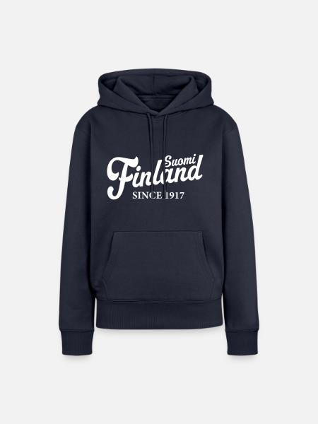 Finland - Suomi - Finnland - Frauen Premium Bio Hoodie - Navy