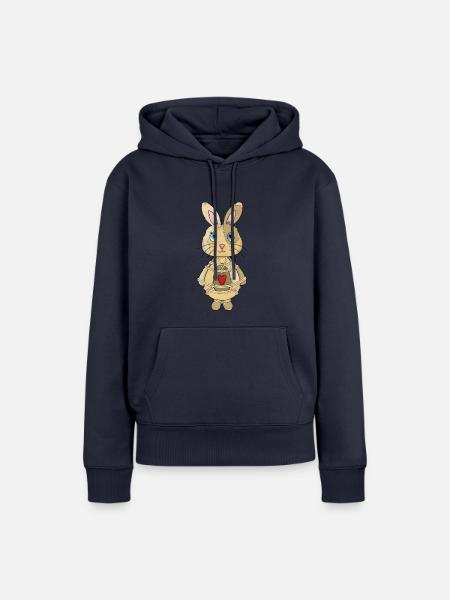 Seil-Hase - Frauen Premium Bio Hoodie - Navy