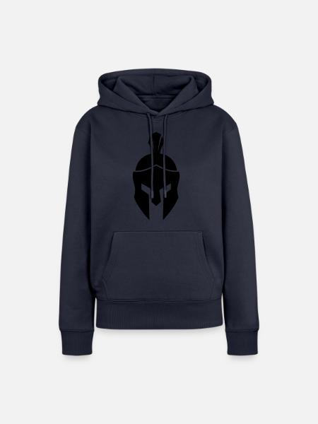 Spartaner Helm - Frauen Premium Bio Hoodie - Navy