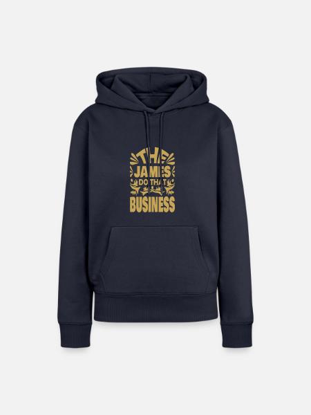 Name James - Frauen Premium Bio Hoodie - Navy