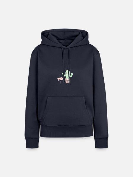 Umarmung Blume - Frauen Premium Bio Hoodie - Navy