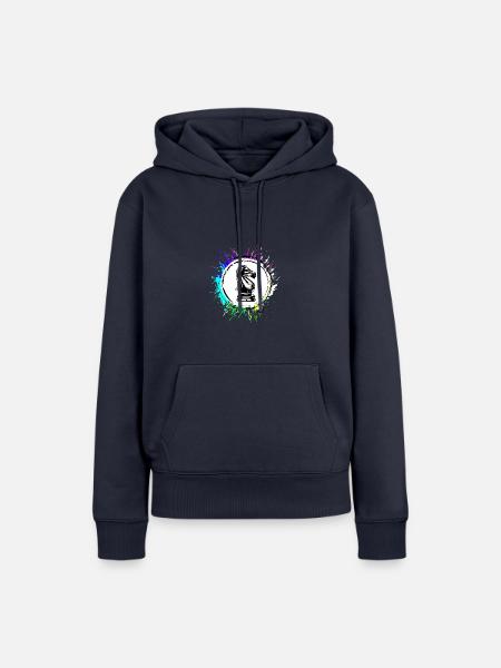 Pferd Schachfigur - Frauen Premium Bio Hoodie - Navy