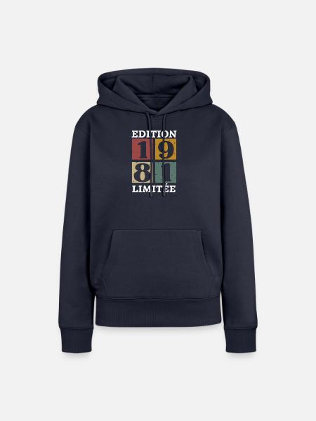 Limitierte Auflage 1981 geboren 1981 - Frauen Premium Bio Hoodie - Navy