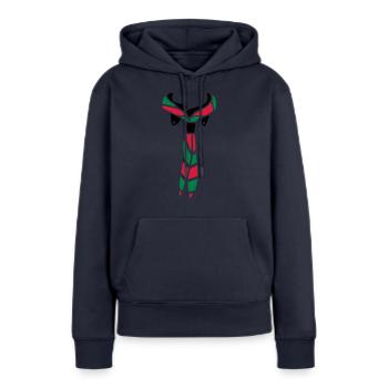 Pfadfinder Schal - Frauen Premium Bio Hoodie - Navy - Vorne - Julia (174cm)