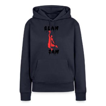 Slam Jam - Frauen Premium Bio Hoodie - Navy - Vorne - Julia (174cm)