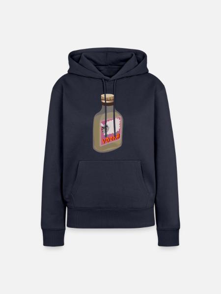 Wodkaflasche - Frauen Premium Bio Hoodie - Navy