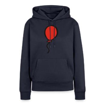 ballon - Sweat à capuche Premium bio Femme - bleu marine - Devant - Julia (174cm)