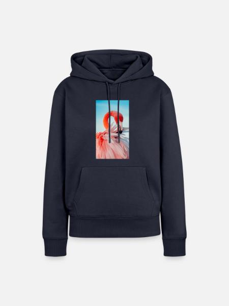 Flamingo Kollektion - Frauen Premium Bio Hoodie - Navy