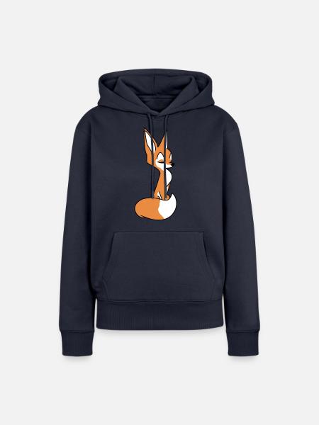 Fuchs - Frauen Premium Bio Hoodie - Navy