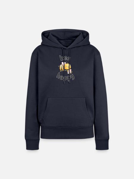 Bee Happy - Frauen Premium Bio Hoodie - Navy