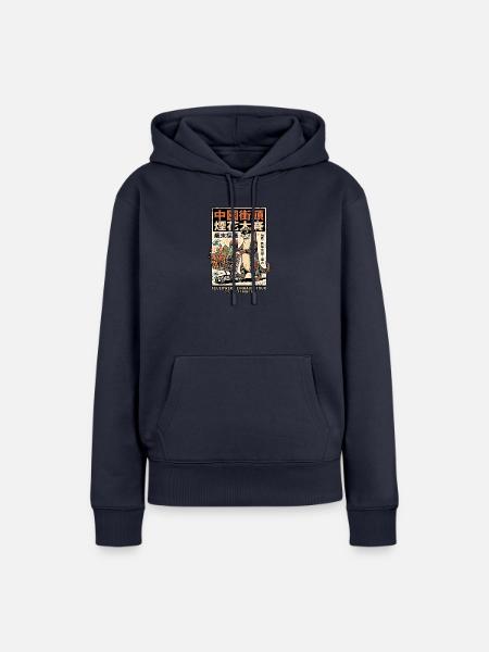 Feuerwerk Pyrotechnik Otter - Frauen Premium Bio Hoodie - Navy