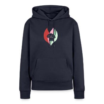 Cuisine Chef étoilé Chef amateur - Sweat à capuche Premium bio Femme - bleu marine - Devant - Julia (174cm)