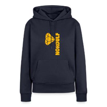 Nordulf en tant que noble - Sweat à capuche Premium bio Femme - bleu marine - Devant - Julia (174cm)