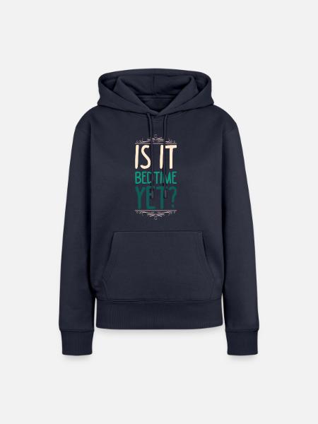 schlafenszeit schlafen - Frauen Premium Bio Hoodie - Navy