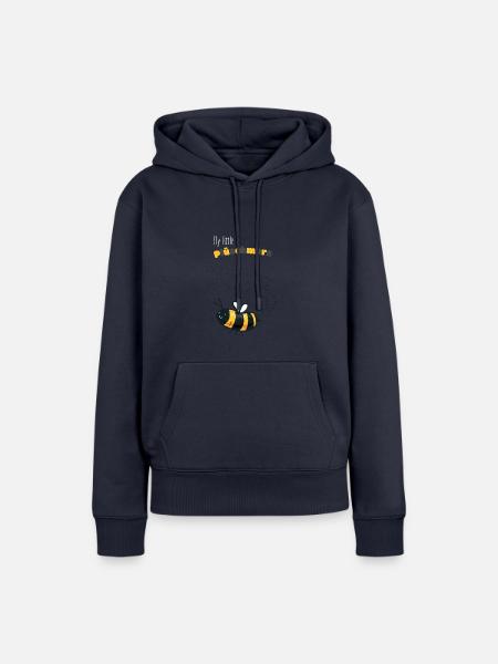 Plüschmors Plattdeutsch Geschenkidee - Frauen Premium Bio Hoodie - Navy