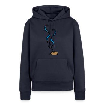 Bâtons d'encens Bâtons d'encens bâtons d'encens - Sweat à capuche Premium bio Femme - bleu marine - Devant - Julia (174cm)