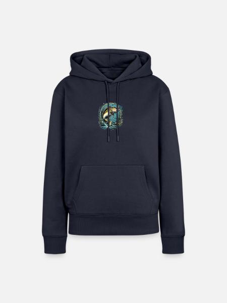 Am Haken - Frauen Premium Bio Hoodie - Navy