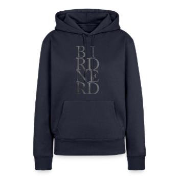 BIRDNERD - Women’s Premium Organic Hoodie - navy - Front - Julia (174cm)