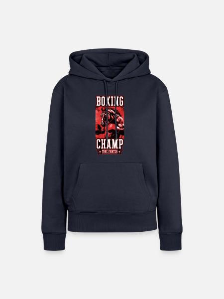 Pferd Boxer Kämpfer Boxing Champ - Frauen Premium Bio Hoodie - Navy