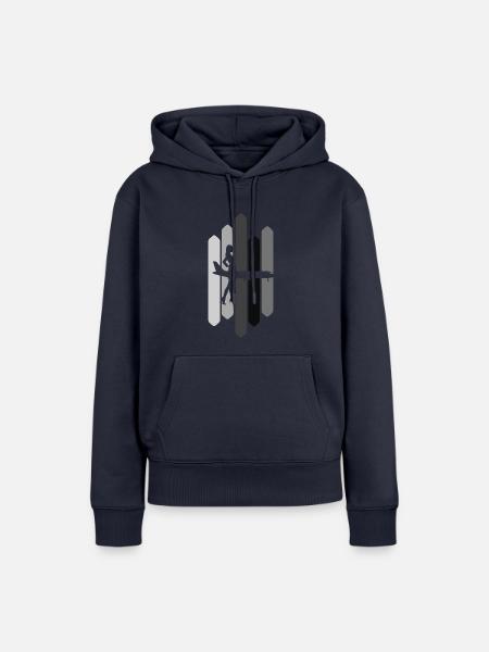 Flugbegleiter Flug - Frauen Premium Bio Hoodie - Navy