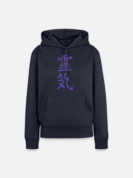 REIKI gold violet - Frauen Premium Bio Hoodie - Navy
