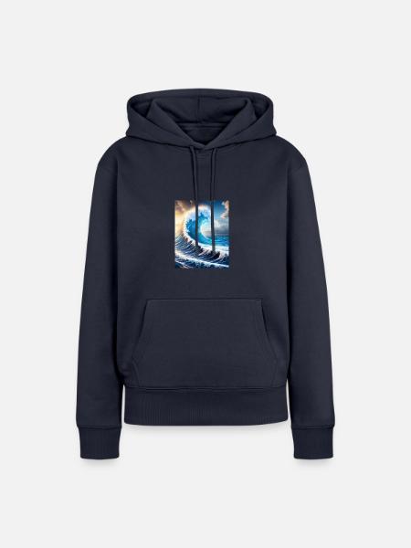 The perfect wave - Frauen Premium Bio Hoodie - Navy