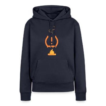 Voyant lumineux du tableau de bord voiture : pneu - Sweat à capuche Premium bio Femme - bleu marine - Devant - Julia (174cm)