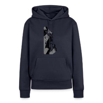 risse kratzer cool nacht mond sonne abend team paa - Frauen Premium Bio Hoodie - Navy - Vorne - Julia (174cm)