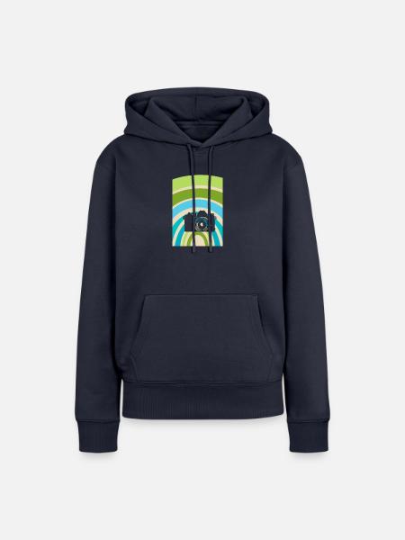 Fotografie Digitalkamera Bild - Frauen Premium Bio Hoodie - Navy