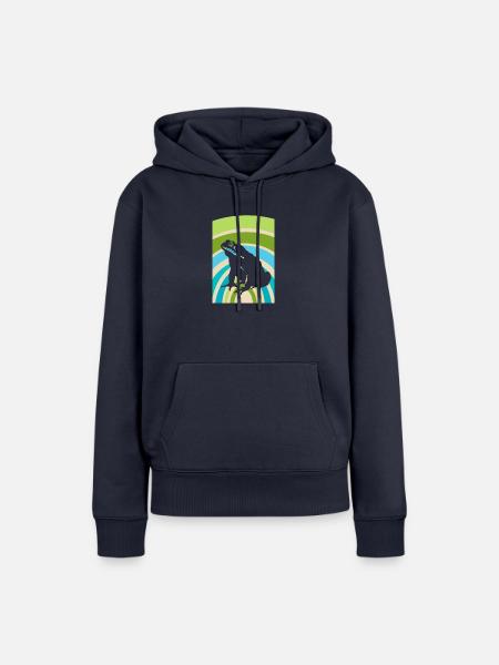 Frosch Froschkönig - Frauen Premium Bio Hoodie - Navy