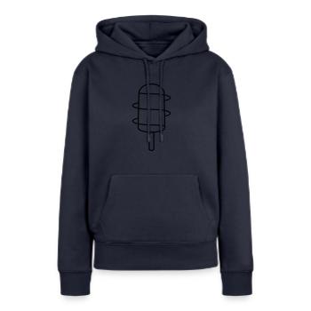 Eis am Stiel - Frauen Premium Bio Hoodie - Navy - Vorne - Julia (174cm)