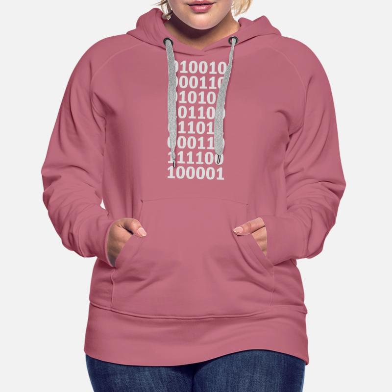 Binär Code Programm Sprache Frauen Premium Bio Hoodie