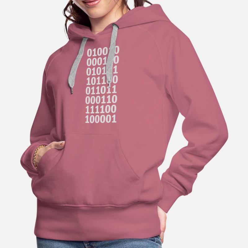 Binär Code Programm Sprache Frauen Premium Bio Hoodie
