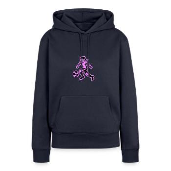 Soccer Femme Soccer Femme - Sweat à capuche Premium bio Femme - bleu marine - Devant - Julia (174cm)