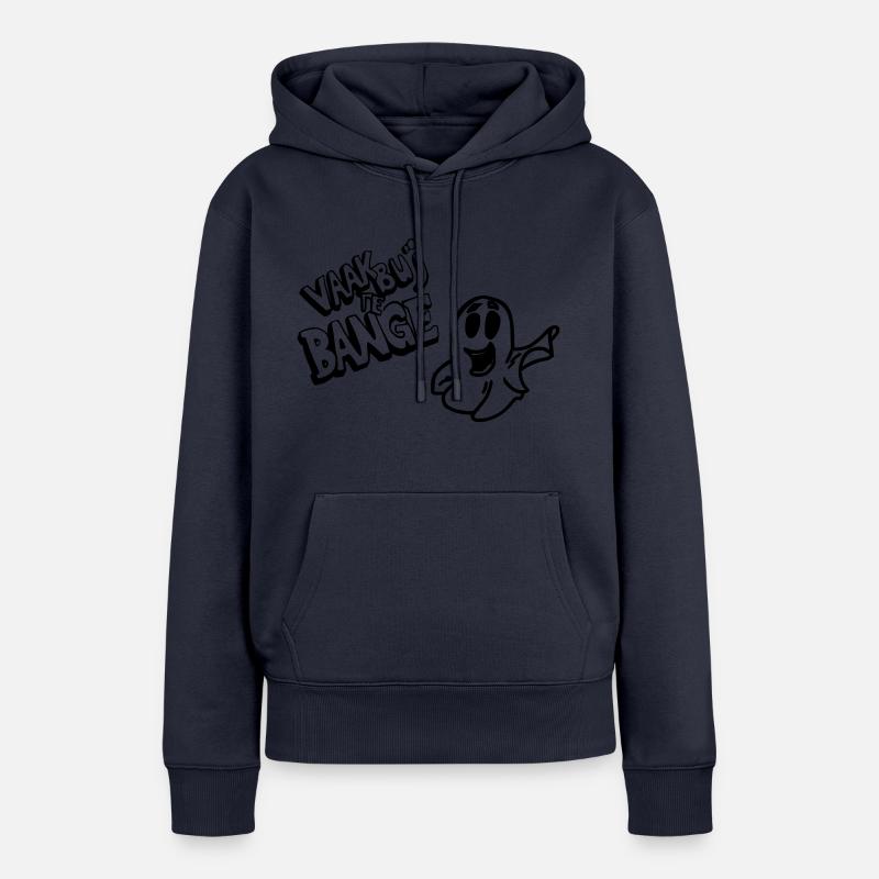 Souvent trop effrayé - Sweat à capuche Premium bio Femme - bleu marine