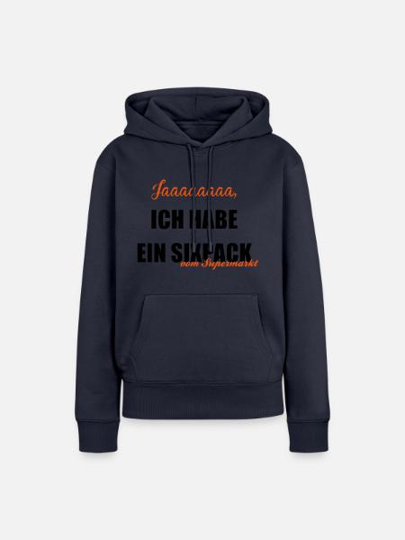 Sixpack vom Supermarkt - Frauen Premium Bio Hoodie - Navy
