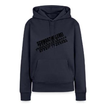 Schwarzmalerei Burnout Drift Ralley Motorsport - Frauen Premium Bio Hoodie - Navy - Vorne - Julia (174cm)