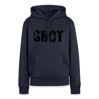 coup - Sweat à capuche Premium bio Femme - bleu marine - Devant - Julia (174cm)