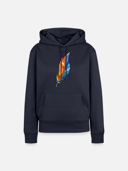 Feder - Frauen Premium Bio Hoodie - Navy