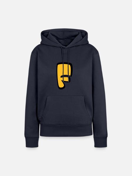 Alphabet F - Frauen Premium Bio Hoodie - Navy
